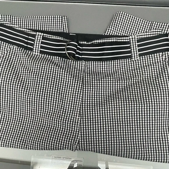 Kim Rogers Black and White Gingham Shorts NWOT - Picture 3 of 8